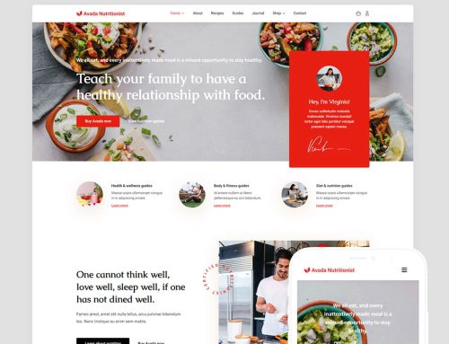 Avada Nutritionist Prebuilt Website