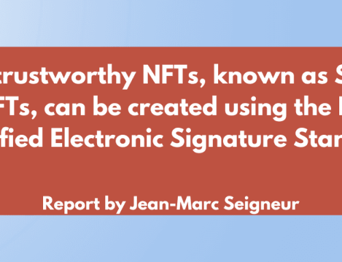 Jean-Marc Seigneur on the Creation of Signed NFTs Using the EU Qualified Electronic Signature Standard